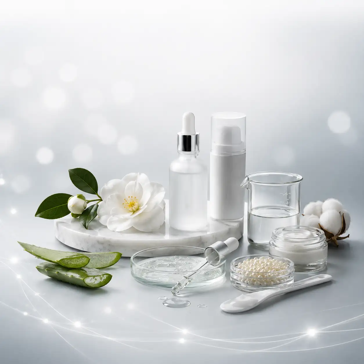 Ingredientes para cuidado personal, cosmética y bienestar: hierbas medicinales y botánicos naturales