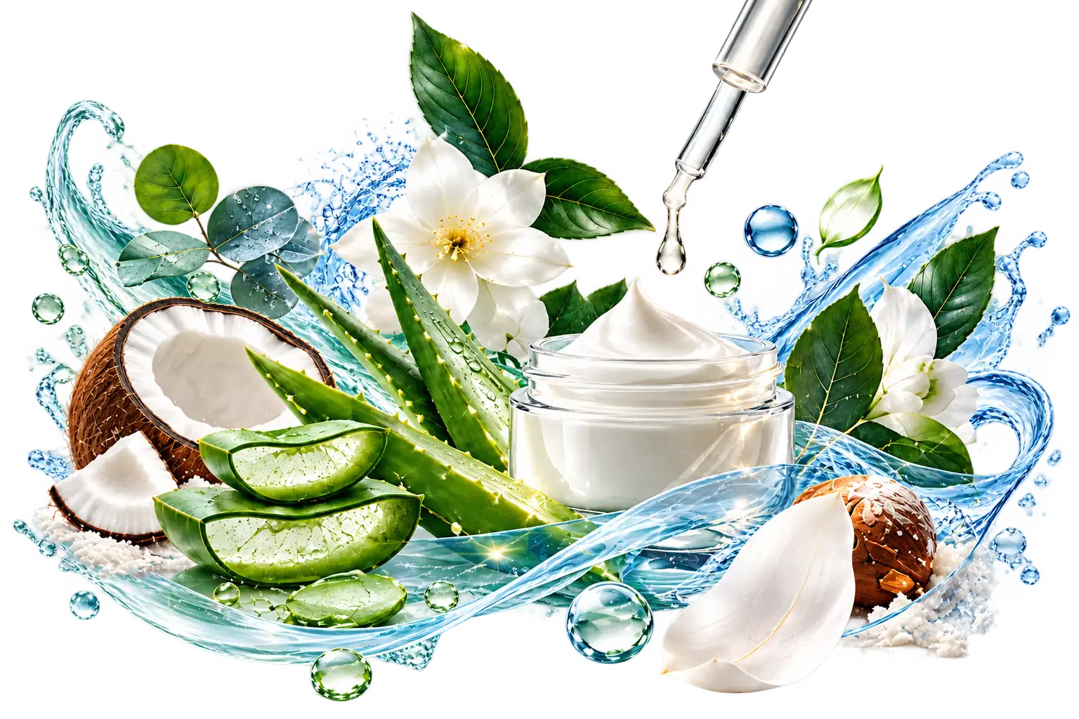Ingredientes para cuidado personal, cosmética y bienestar: hierbas medicinales y botánicos naturales